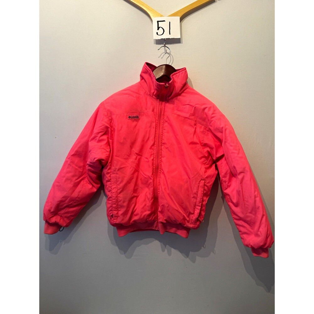 Columbia Women’s Reversible M Pink/Orange Down Puffer Jacket Full Zip Short SL